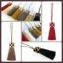 Gallery key tassel 9cm Bag gift keyring decoration fabric sewing trim by Houles